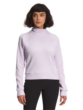 The North Face Chabot Mock Neck Long Sleeve Waffle Knit Sweater - Light Purple